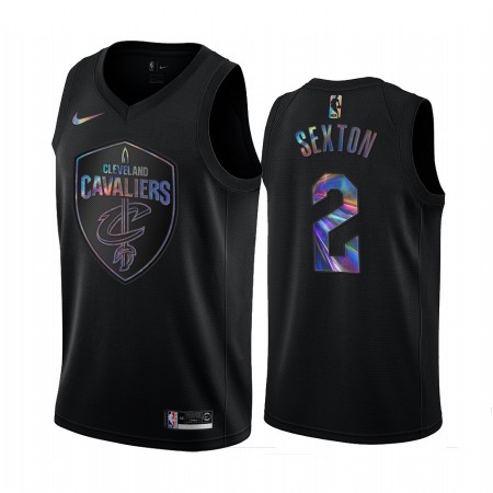 Män Cleveland Cavaliers Tröja Collin Sexton 2 Iridescent HWC Collection Swingman